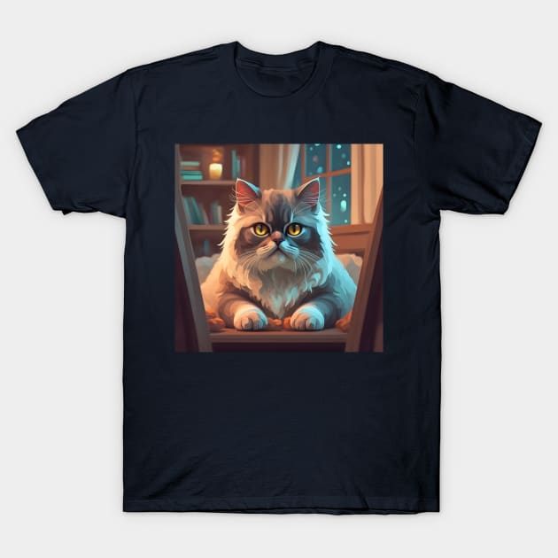 Cozy Persian cat T-Shirt by Spaceboyishere